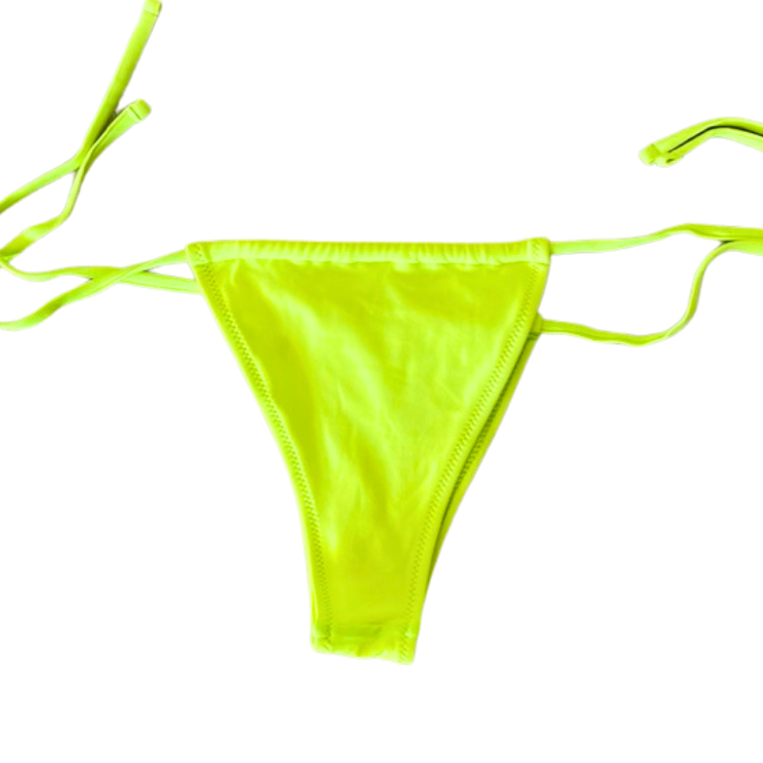 Neon Yellow String Bikini Bottom